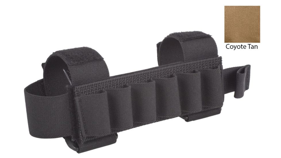 Elite Survival Systems Butt Stock Shotshell Holder, Coyote Tan, 3101-T