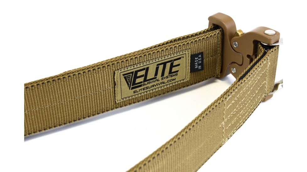 Elite Survival Systems Elite Cobra Rigger's Belt with D Ring Buckle, Coyote Tan, Medium CRB-T-M