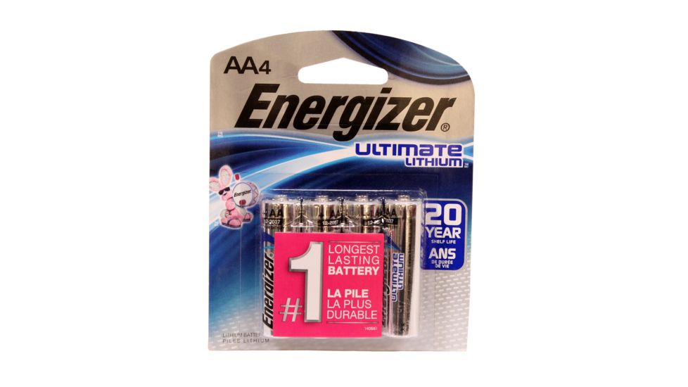 Energizer Lithium AA Batteries, 4 Pack, Blue, ENR-35066