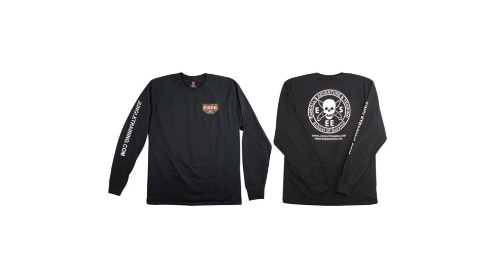 ESEE Training T-Shirt Long Small, Black, SM ESTLS