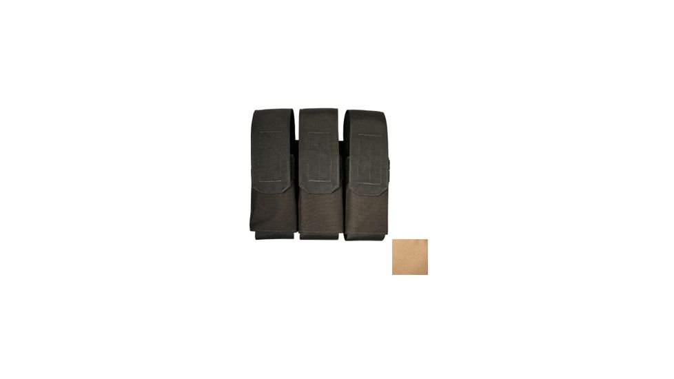 Elite Survival Systems Velcro Attach Triple 5.56/.223 Magazine Pouch, Coyote Tan HL-103-T
