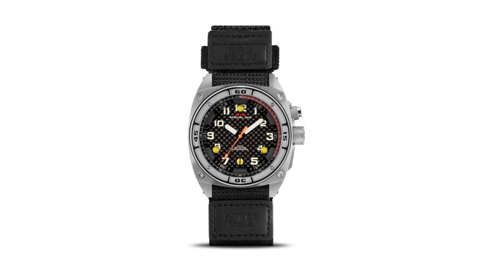 Falcon 44mm Silver Steel Case, Ballistic Velcro I Band