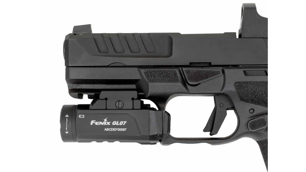 Fenix GL07, Weapon Light, White LED, 700 Lumens, 2.61 Long, Fits GLOCK and 1913 Rails, Includes Rechargeable 16340 Battery and USB Type-C Charging Cable