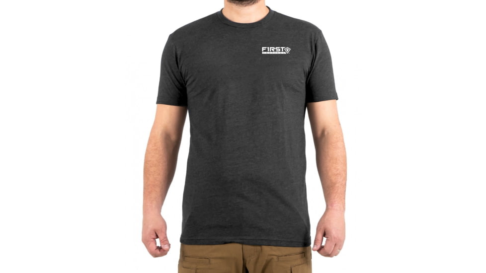 First Tactical Circle Eagle Graphic T-Shirt - Mens, Charcoal Grey, Medium, 112556-417-M