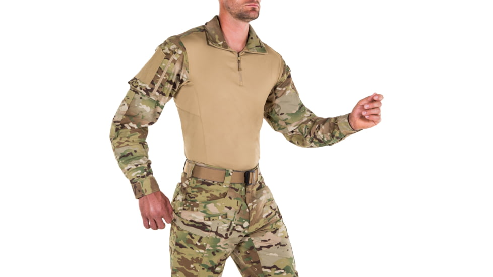 First Tactical Defender Long Sleeve Shirt - Mens, Camo, Large, T, 111004MC-922-L-T