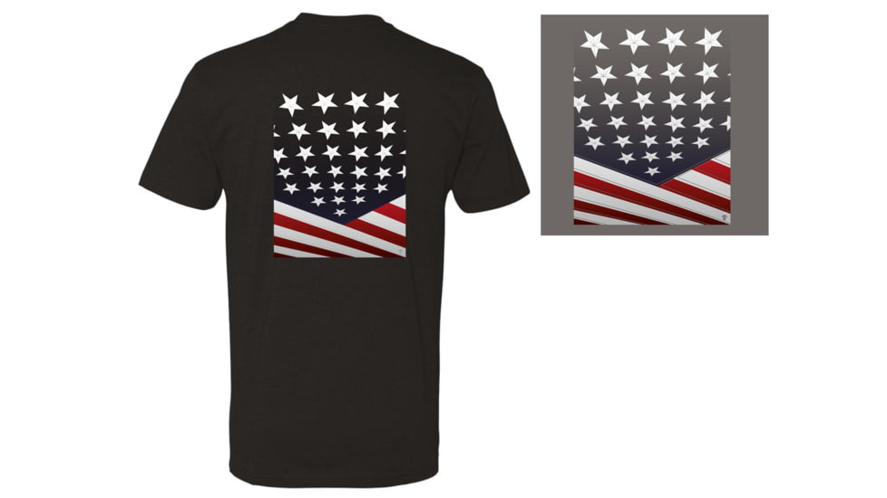 First Tactical Flag Angled T-Shirt - Men's, Extra Small, Heather Metal, 112533-417-XS