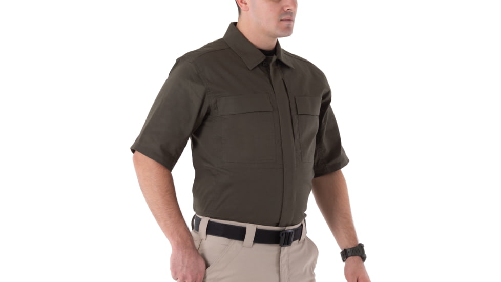 First Tactical V2 BDU Short Sleeve Shirt - Mens, OD Green, Small, R, 112009-830-S-R
