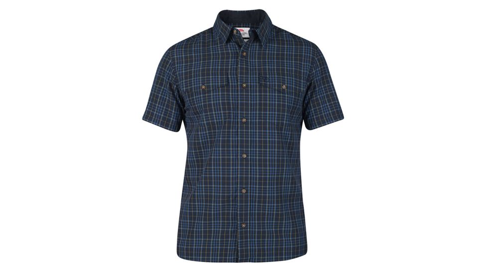 Fjallraven Abisko Cool Short Sleeve Shirt - Men's-Dark Navy-Large