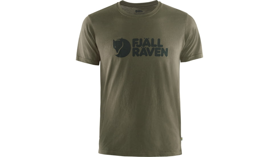 Fjallraven Logo T-Shirt - Mens, Dark Olive, Small, F87310-633-S