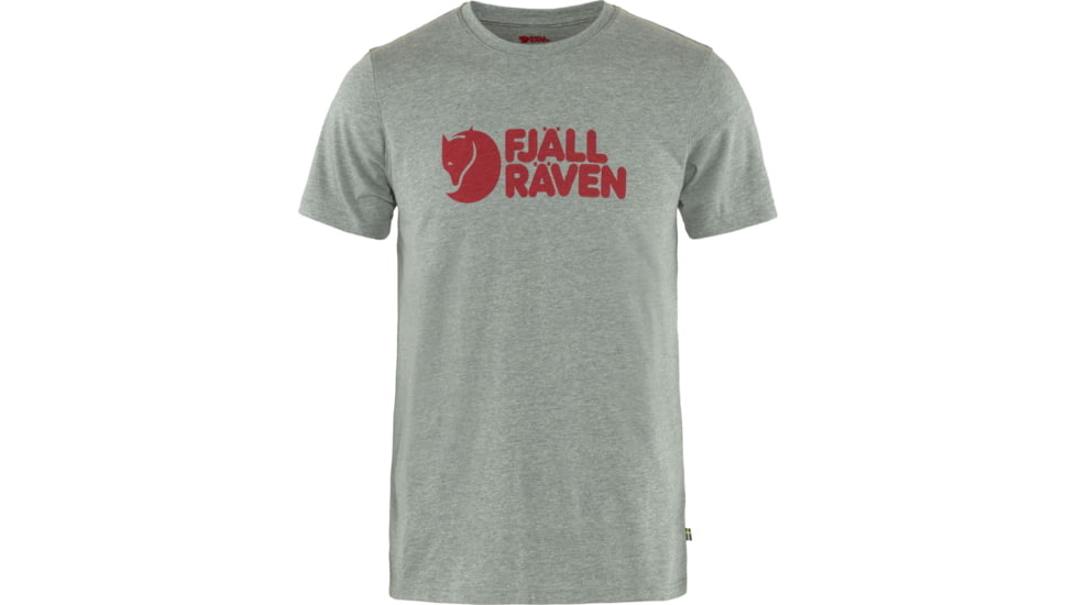 Fjallraven Logo T-Shirt - Mens, Grey Melange, Extra Large, F87310-051-XL