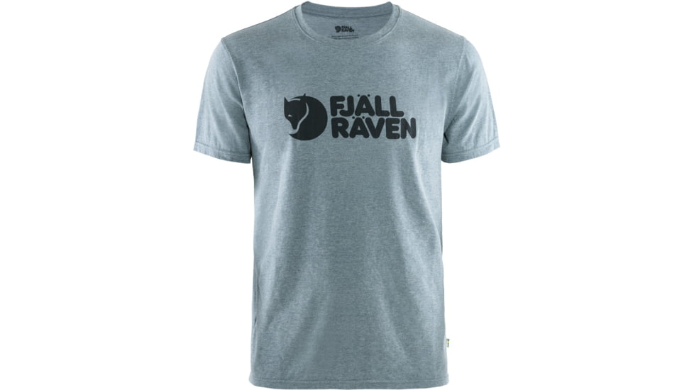 Fjallraven Logo T-Shirt - Mens, Uncle Blue/Melange, Small, F87310-520-999-S