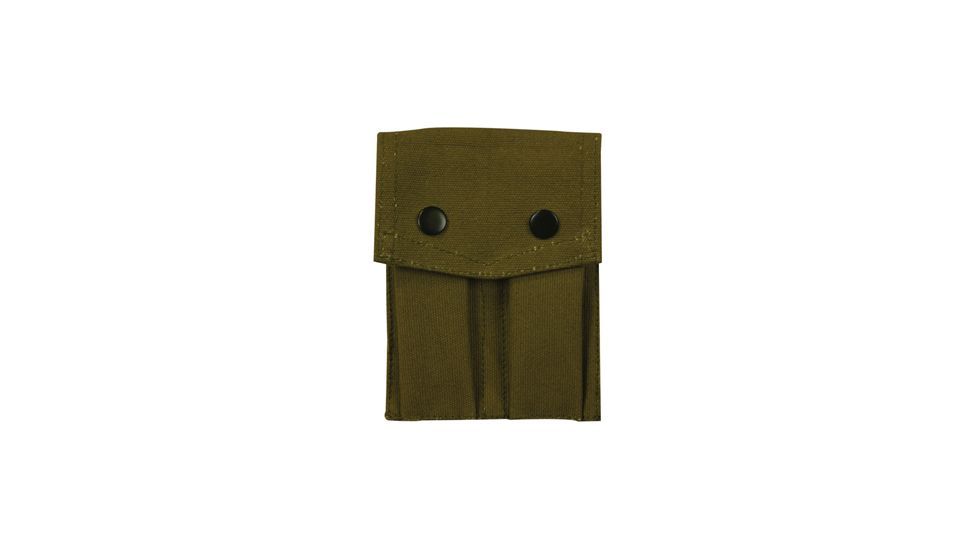Fox Outdoor .45 Caliber Double Clip Pouch Canvas, Olive Drab 099598407834