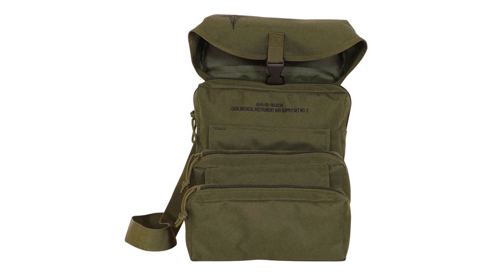 Fox Outdoor First Aid Kit W/Trifold Medical Bag - Olive Drab 56-81