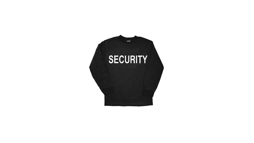 Fox Outdoor Long Sleeve Imprinted T-Shirt, Enforcement - Black - White Imprint, 4XL, 64-6499 4XL