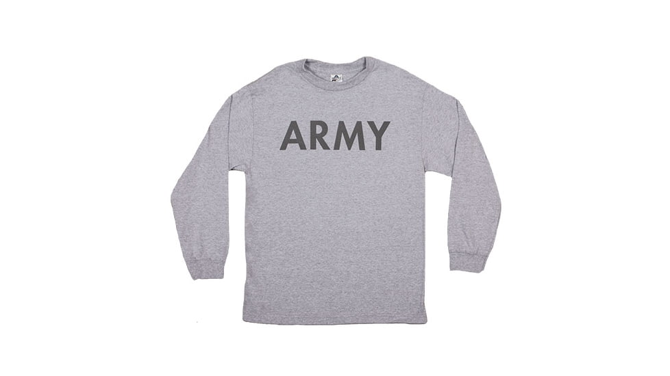 Fox Outdoor Long Sleeve Imprinted T-Shirt, Refelective Army - Heather Grey, Extra Large, 64-6242 XL