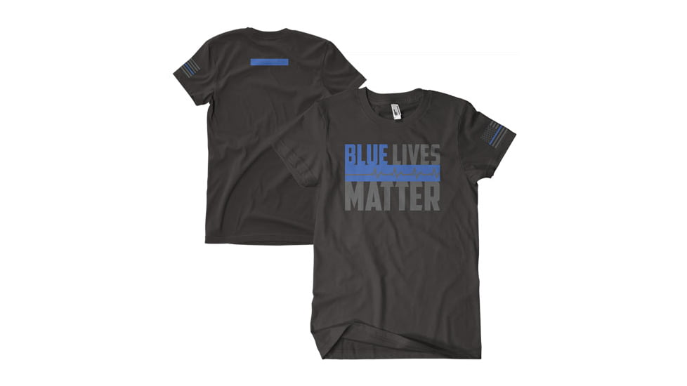 Fox Outdoor Two-Sided Imprinted T-Shirt - Men's, Small, Blue Lives Matter / Black, 63-480 S