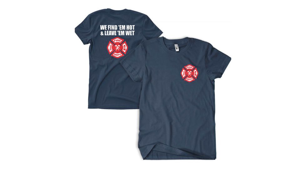 Fox Outdoor Two-Sided Imprinted T-Shirt - Men's, Large, Hot &amp; Wet / Navy, 64-6260 L