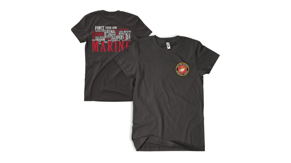 Fox Outdoor Two-Sided Imprinted T-Shirt - Men's, Small, Black/Marine Descriptive Words, 63-4022 S