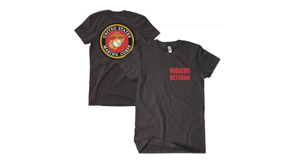 Fox Outdoor Two-Sided Imprinted T-Shirt - Men's, Medium, Marine Veteran / Black, 63-4852 M