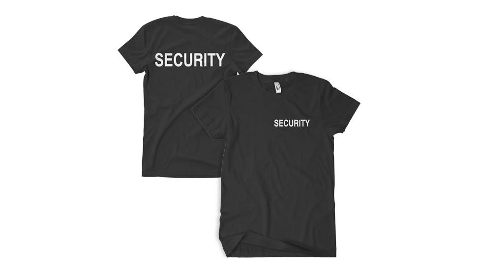 Fox Outdoor Two-Sided Imprinted T-Shirt - Men's, Large, Black/Security/White Imprint, 64-609 L