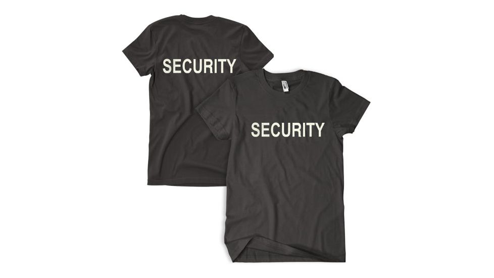 Fox Outdoor Two-Sided Imprinted T-Shirt - Men's, Large, Black/Security/Large/White Imprint, 64-61 L
