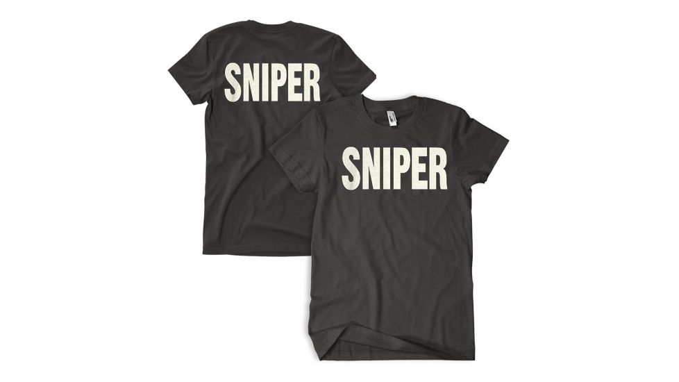 Fox Outdoor Two-Sided Imprinted T-Shirt - Men's, Large, Black/Sniper/White Imprint, 64-6165 L