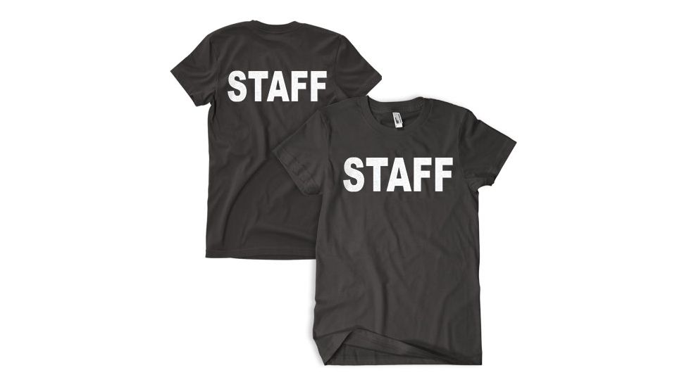 Fox Outdoor Two-Sided Imprinted T-Shirt - Men's, Large, Black/Staff/White Imprint, 64-631 L