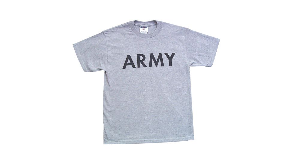 Fox Outdoor Youths Imprinted T-Shirt, Army - Heather Grey, Large, 64-80 L