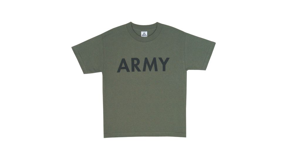 Fox Outdoor Youths Imprinted T-Shirt, Army - Olive Drab, Extra Large, 64-805 XL