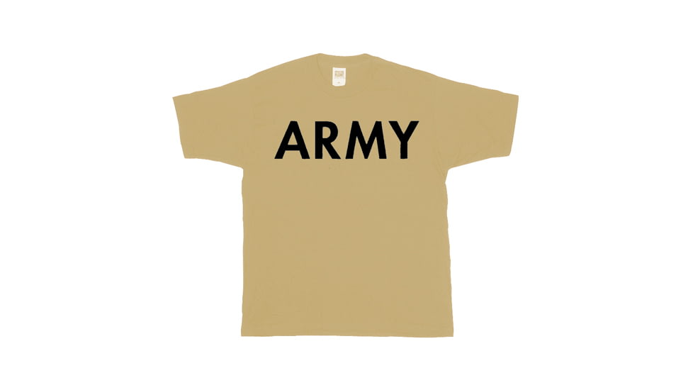 Fox Outdoor Youths Imprinted T-Shirt, Army - Sand, Medium, 64-807 M