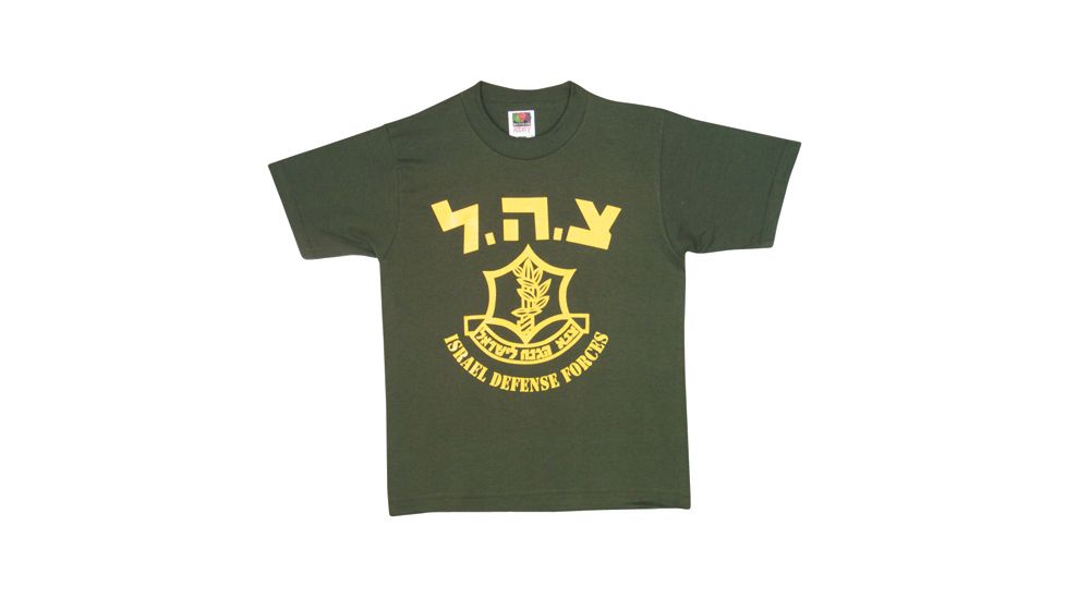 Fox Outdoor Youths Imprinted T-Shirt, Israeli Defense Forces - Olive Drab, Medium, 64-553 M