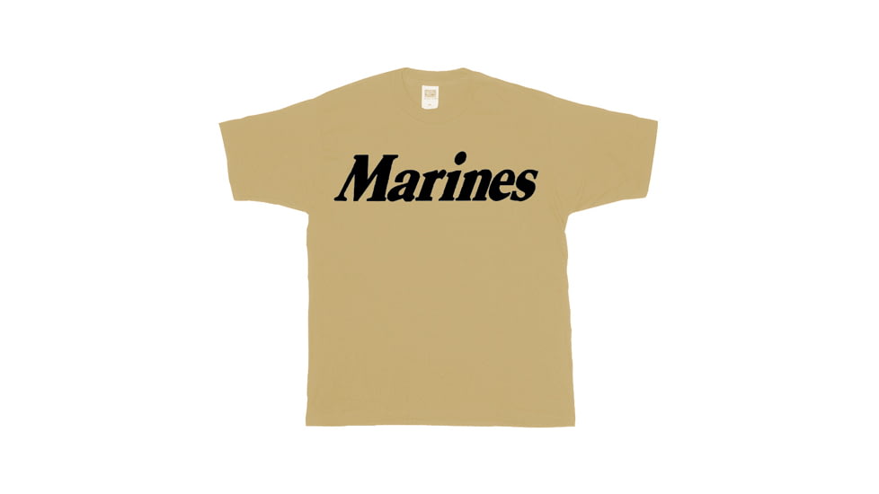 Fox Outdoor Youths Imprinted T-Shirt, Marines - Sand, Medium, 64-817 M