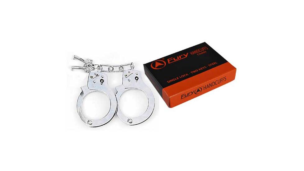 Fury Single Lock Handcuff w/Keys, Silver FP15901