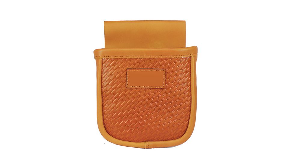 GPS Leather Double Shell Pouch Basket Weave holds 100 shells GPS-L870-2