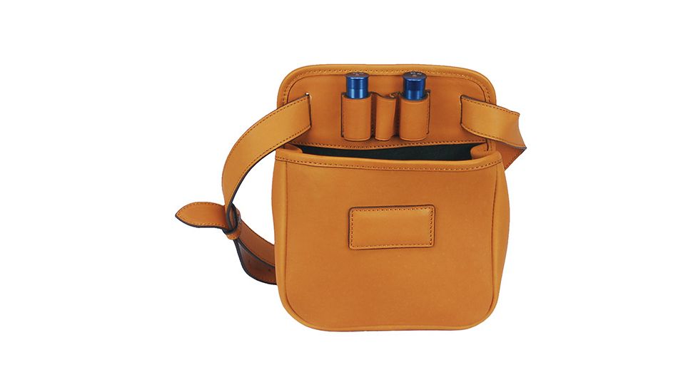 GPS Leather Shell Pouch Smooth Leather w/ Belt holds 75 shells GPS-L860-1