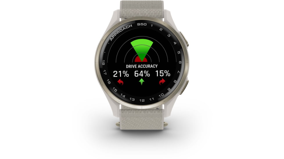 Garmin Approach S50 GPS Golf SmartWatch, Ivory, 010-03010-01