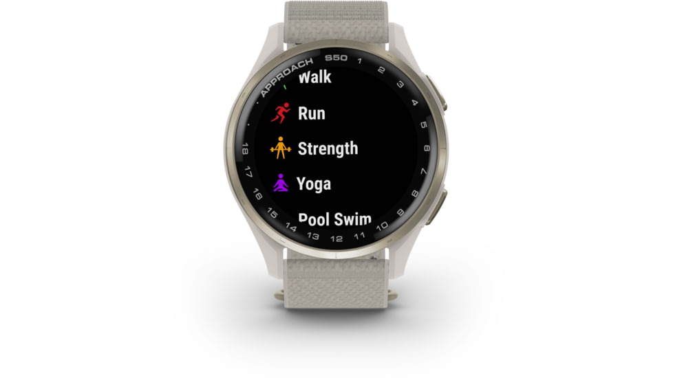 Garmin Approach S50 GPS Golf SmartWatch, Ivory, 010-03010-01