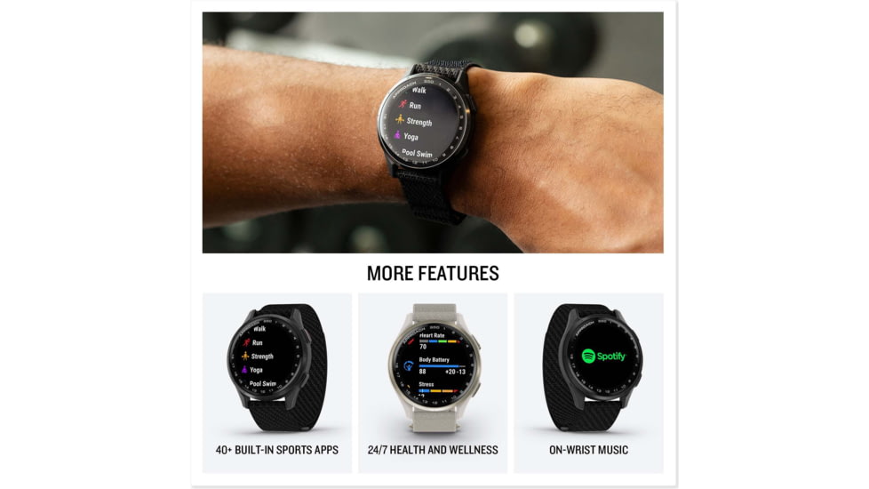 Garmin Approach S50 GPS Golf SmartWatch, Ivory, 010-03010-01
