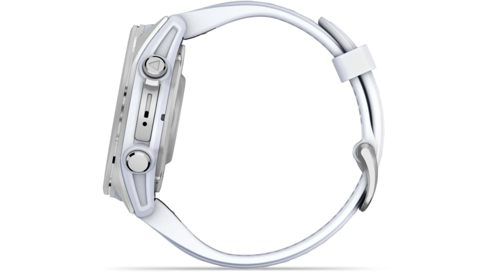 Garmin fenix 8 AMOLED 43mm GPS Watch, Silver with Whitestone Silicone Band, 010-02903-00