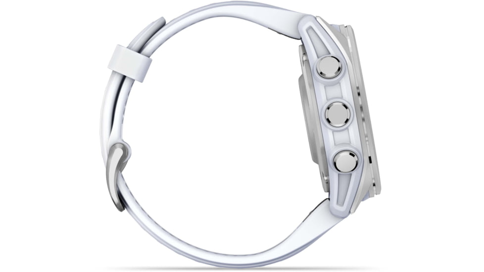 Garmin fenix 8 AMOLED 43mm GPS Watch, Silver with Whitestone Silicone Band, 010-02903-00