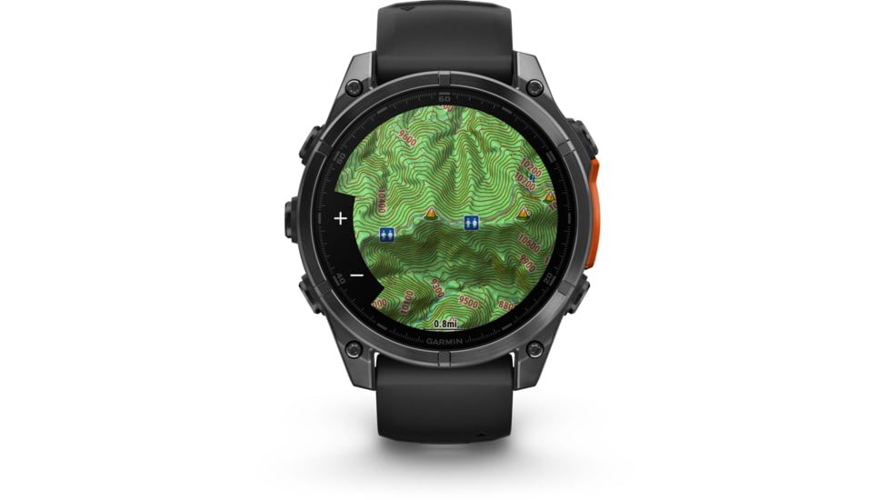 Garmin fenix 8 AMOLED 47mm GPS Watch, Slate Gray with Black Silicone Band, 010-02904-00