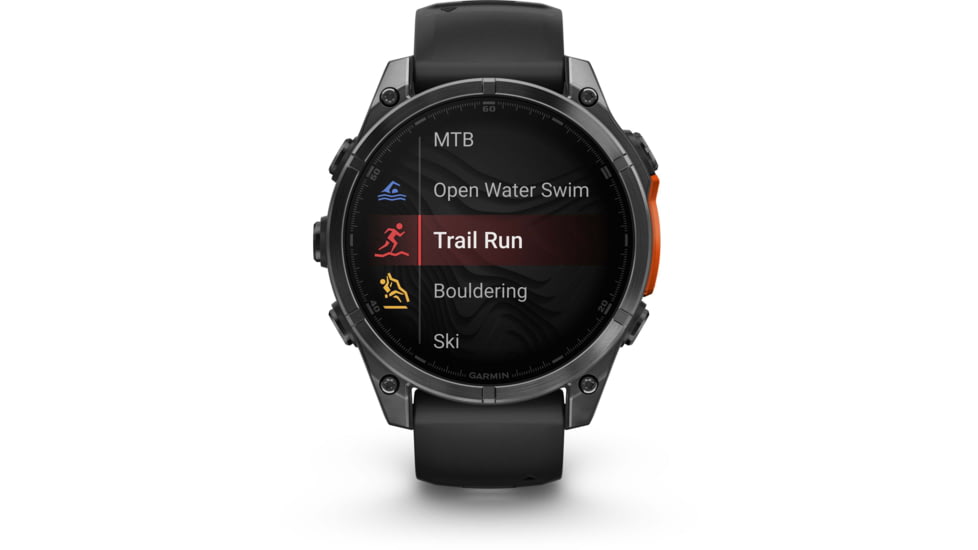 Garmin fenix 8 AMOLED 47mm GPS Watch, Slate Gray with Black Silicone Band, 010-02904-00