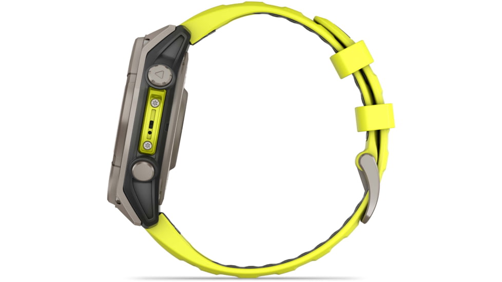 Garmin fenix 8 Sapphire Solar Edition 47mm GPS Watch, Titanium with Amp Yellow/Graphite Silicone, 010-02906-20