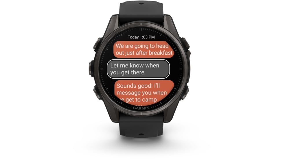 Garmin fenix 8 AMOLED 43mm GPS Watch, Sapphire, Carbon Gray DLC Titanium with Black/Pebble Gray Silicone, 010-02903-20