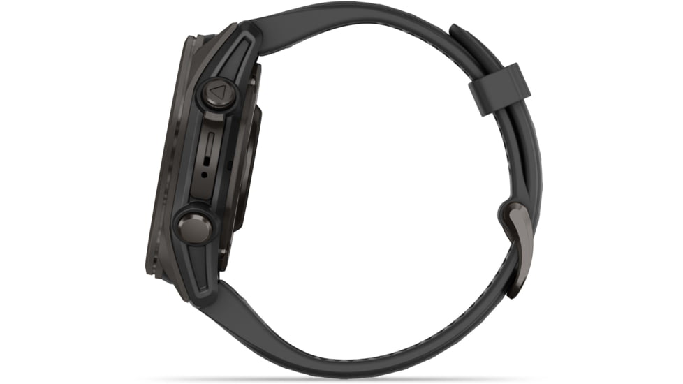 Garmin fenix 8 AMOLED 43mm GPS Watch, Sapphire, Carbon Gray DLC Titanium with Black/Pebble Gray Silicone, 010-02903-20