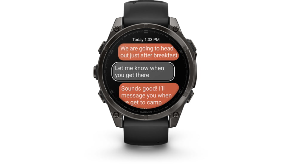 Garmin fenix 8 AMOLED 47mm GPS Watch, Sapphire, Carbon Gray DLC Titanium with Black/Pebble Gray Silicone, 010-02904-20