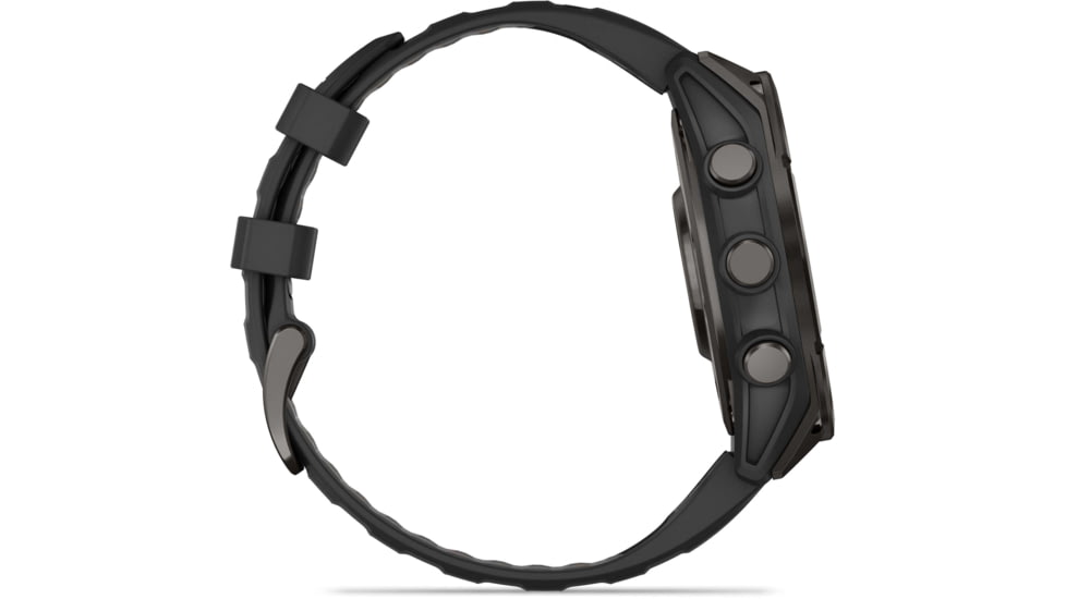 Garmin fenix 8 AMOLED 47mm GPS Watch, Sapphire, Carbon Gray DLC Titanium with Black/Pebble Gray Silicone, 010-02904-20