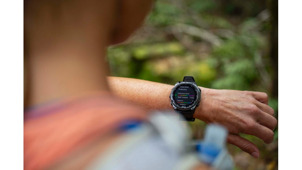 Garmin fenix 8 AMOLED 47mm GPS Watch, Sapphire, Carbon Gray DLC Titanium with Black/Pebble Gray Silicone, 010-02904-20
