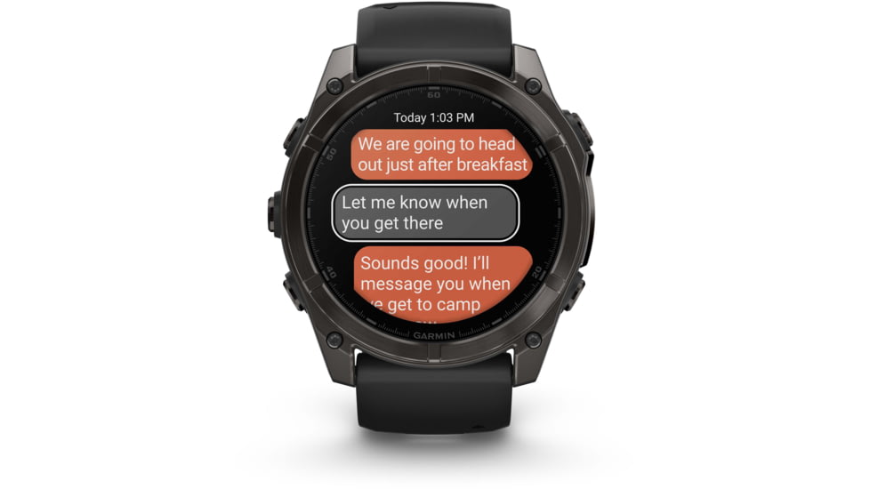 Garmin fenix 8 AMOLED 51mm GPS Watch, Sapphire, Carbon Gray DLC Titanium with Black/Pebble Gray Silicone, 010-02905-20