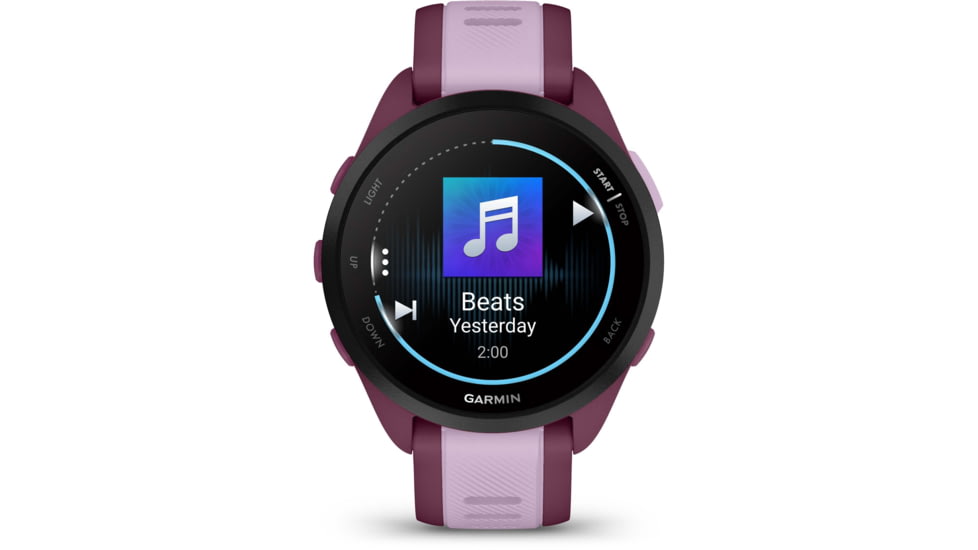 Garmin Forerunner 165 Music 43mm Watch, Berry/Lilac, 010-02863-33